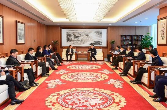 舒印彪鄧建玲會(huì)見(jiàn)中國(guó)能建董事長(zhǎng)汪建平、總經(jīng)理丁焰章