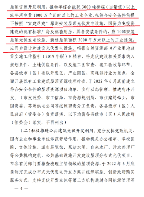 蘇州：國企廠房100%安裝分布式光伏！