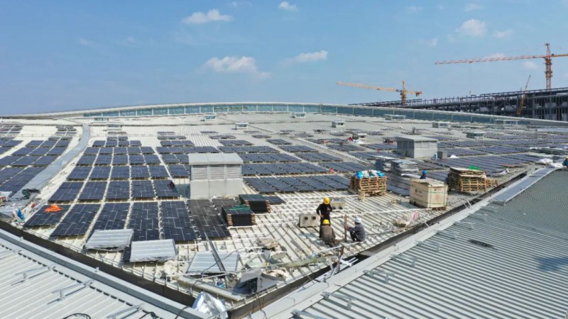 并網(wǎng)發(fā)電倒計時！杭州西站光伏項目組件已鋪設完畢