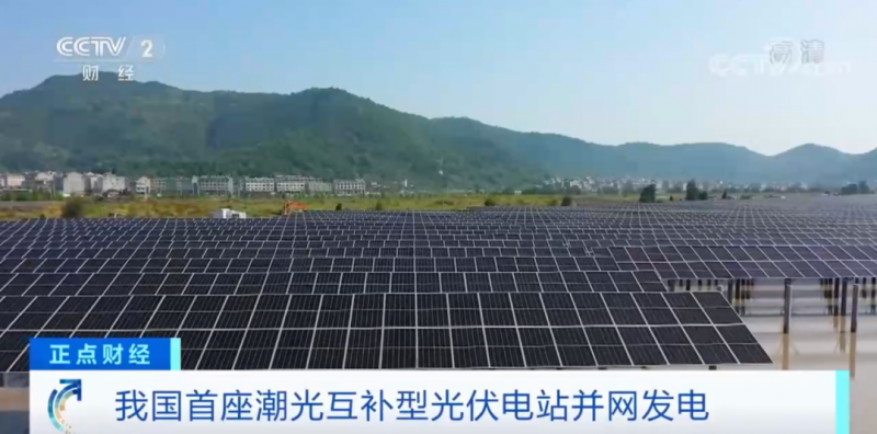 年均發(fā)電量超1億度！央視財經(jīng)重點關(guān)注我國“首座”潮光互補型光伏電站