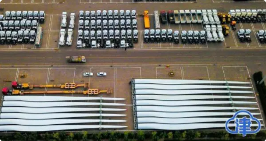 天津造“風(fēng)電翅膀”出?！斑h(yuǎn)征”