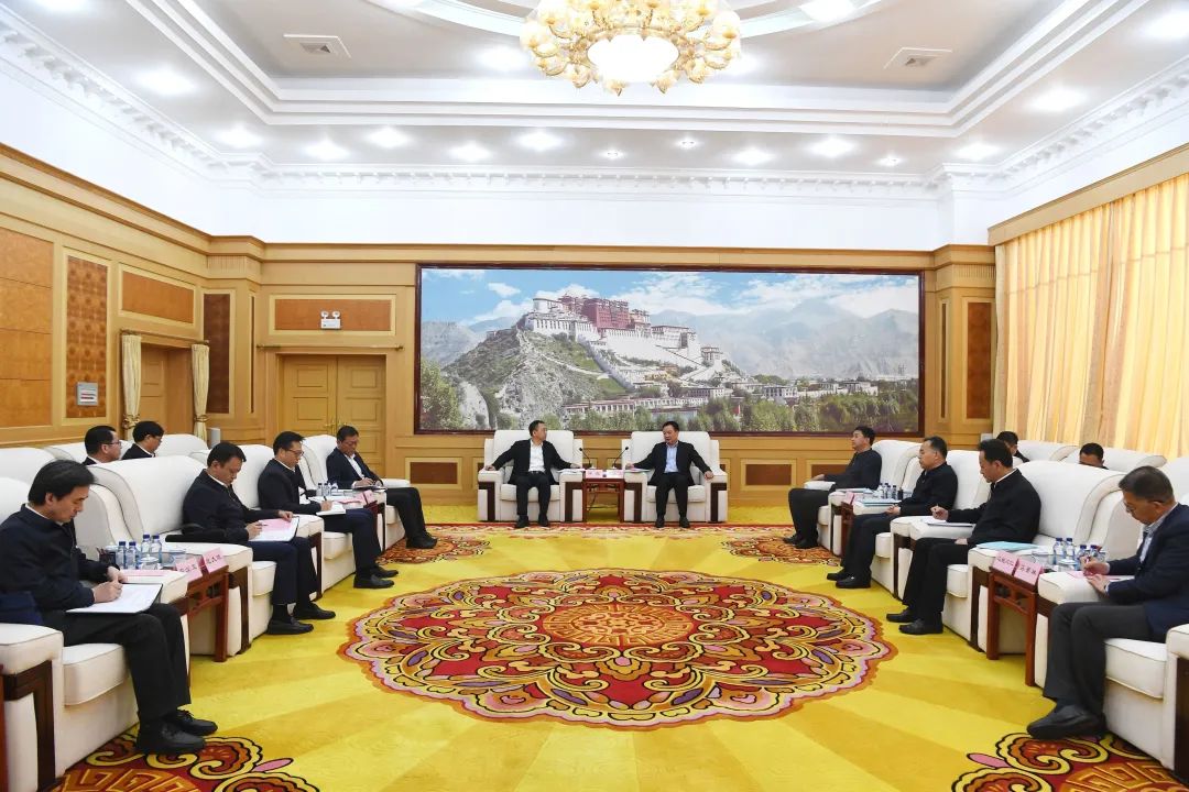 大唐集團(tuán)黨組書(shū)記鄒磊拜會(huì)西藏自治區(qū)黨委書(shū)記王君正、自治區(qū)主席嚴(yán)金海