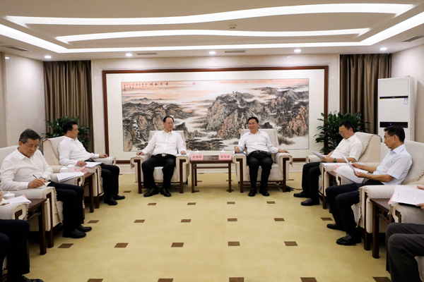 國(guó)務(wù)院國(guó)資委黨委書記、主任張玉卓會(huì)見湖南省委副書記、省長(zhǎng)毛偉明