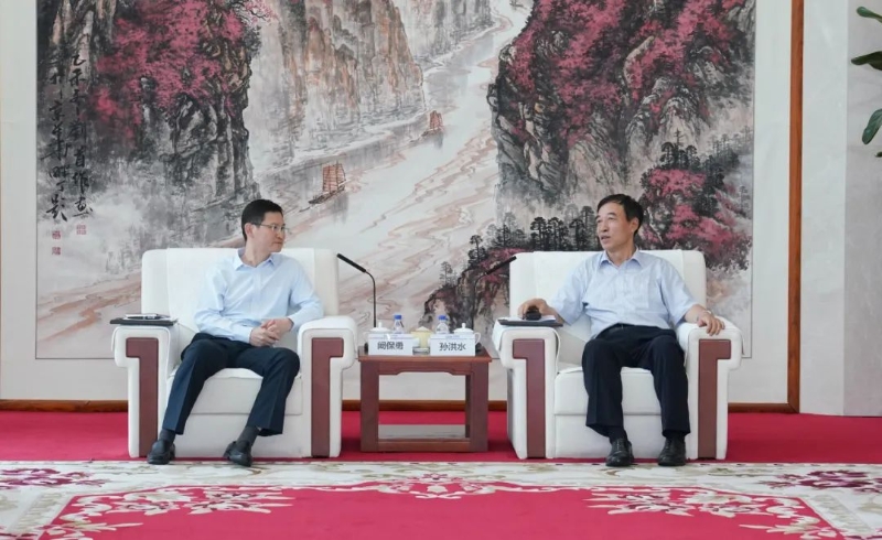 中國能建黨委副書記、總經(jīng)理孫洪水與郴州市委副書記、市長闞保勇會(huì)談