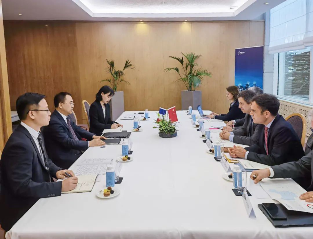大唐集團(tuán)董事長(zhǎng)鄒磊與法電集團(tuán)、道達(dá)爾集團(tuán)董事長(zhǎng)會(huì)談