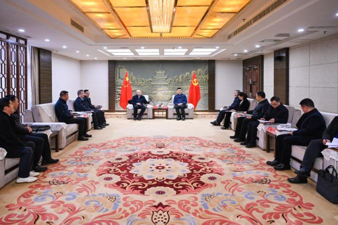 貴陽市領導會見中國節(jié)能環(huán)保集團有限公司黨委常委、總會計師朱慶鋒一行