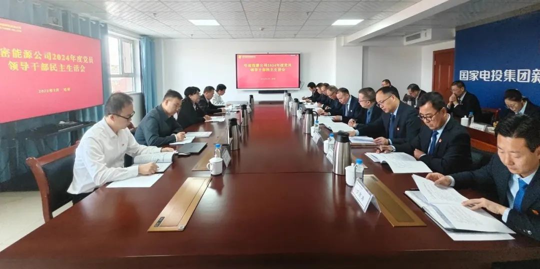 國家電投新疆公司黨委副書記張瑋參加指導哈密能源公司2024年度黨員領(lǐng)導干部民主生活會