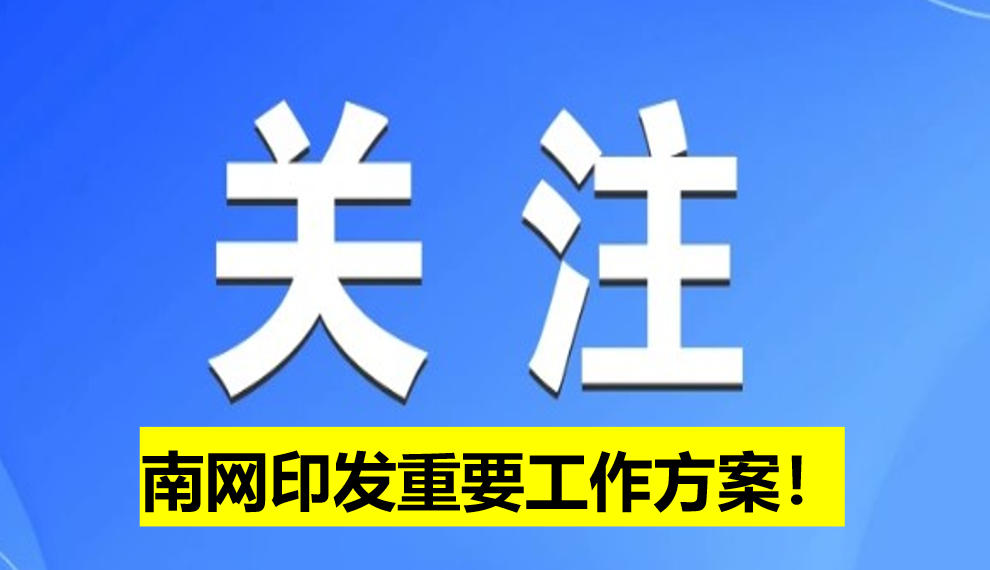 南網(wǎng)印發(fā)重要工作方案！